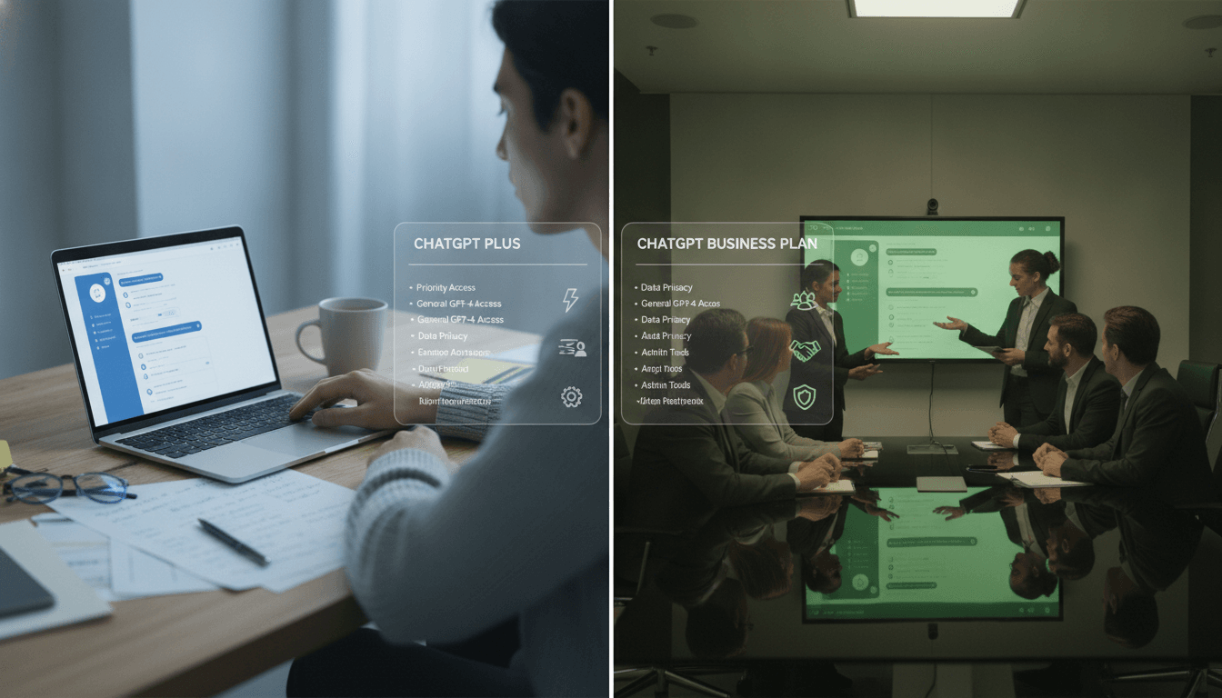 chatgpt plus personal vs business
